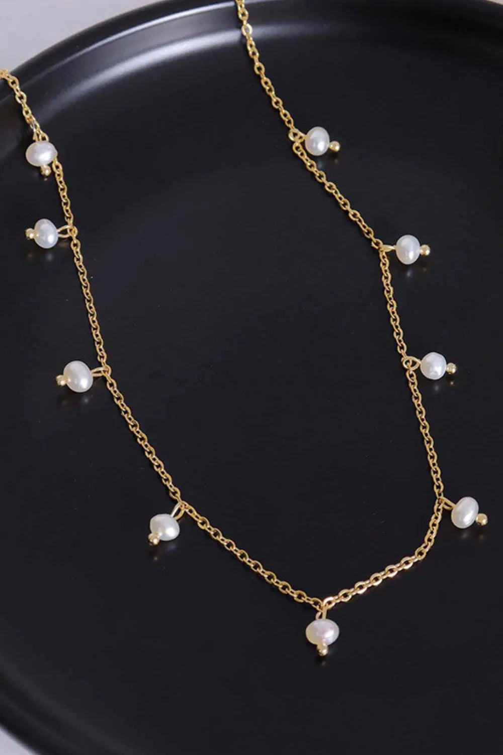 Freshwater pearl loose pearl necklace women's collarbone chain