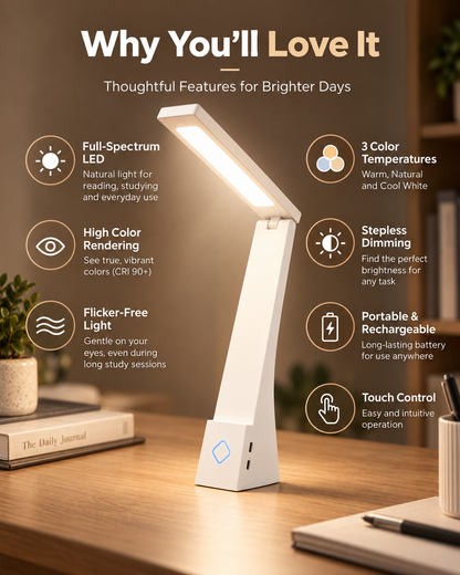 LED eye-friendly desk lamp