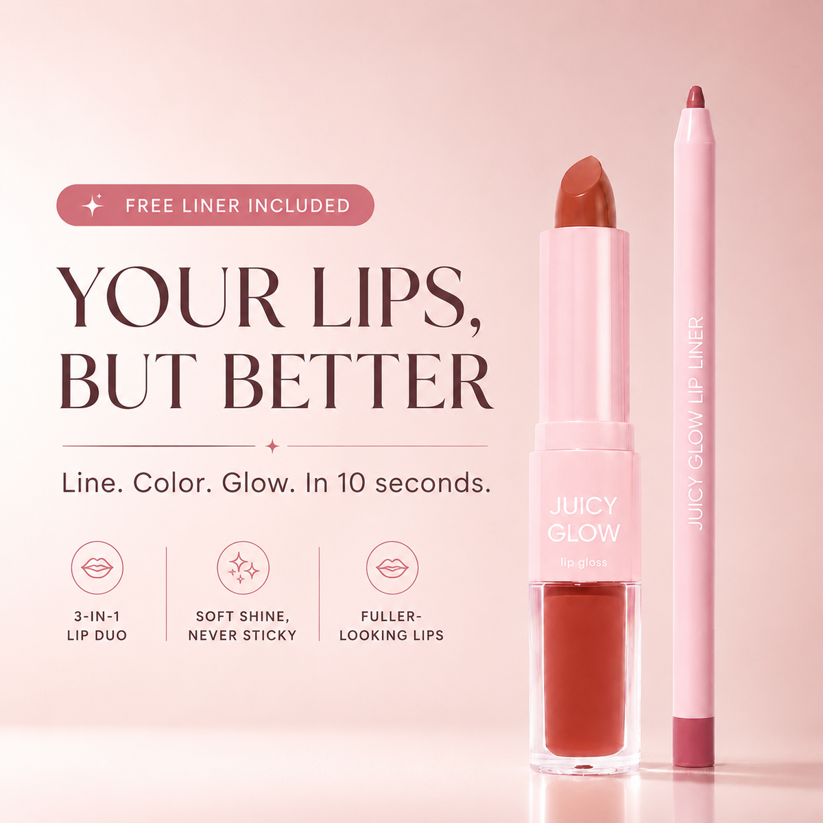 🎉BUY 2 GET 1 FREE🎉Lip sculptor & liner - 3-in-1 lip combo: lip liner, lipstick & lip gloss