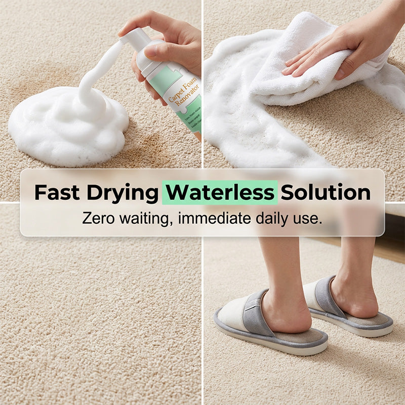 🔥Limited Time Promotion Buy 2 Get 1 Free🔥Waterless Carpet Foam Stain Remover with Towel
